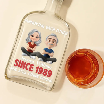 Annoying Each Other Since – Personalized Glass Spirits Decanter for Couples