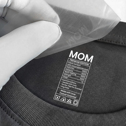 Personalized Mom Premium Edition Classic Tee, Cute Label-Style Quote for Everyday Wear, Unique Gift for Mom