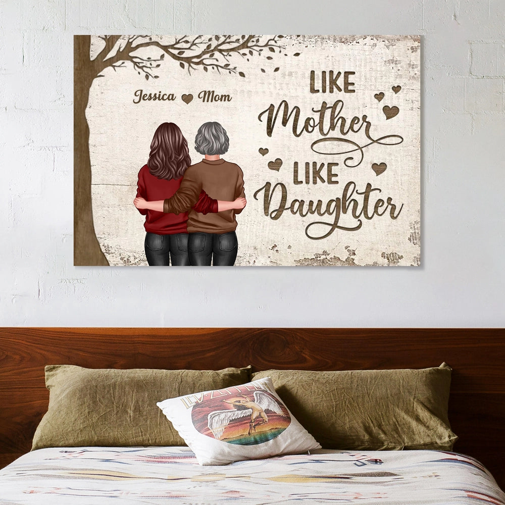 Poster Featuring Mother and Daughter Hug Scene, Clear & Textured Finish, Heartwarming Gift for Mother’s Day