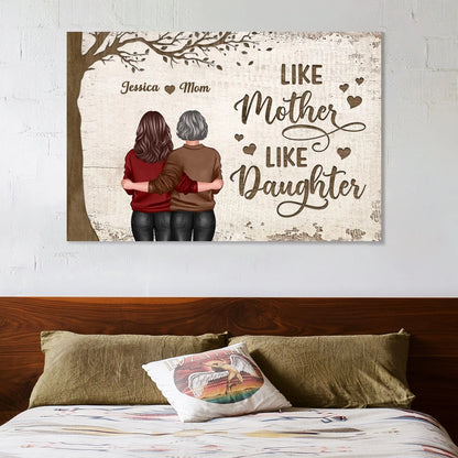 Poster Featuring Mother and Daughter Hug Scene, Clear & Textured Finish, Heartwarming Gift for Mother’s Day