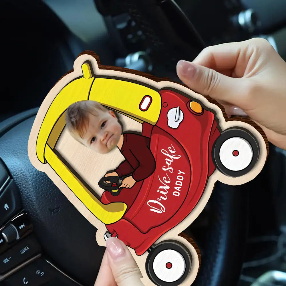 Personalized "Drive Safe" Car Visor Clip – Perfect Father’s Gift with Fun and Heartfelt Custom Design