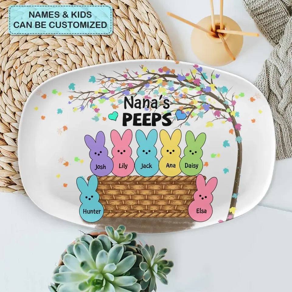 Nana's Favorites - Customized 'Peeps' Platter - The Perfect Surprise for Grandma & Family