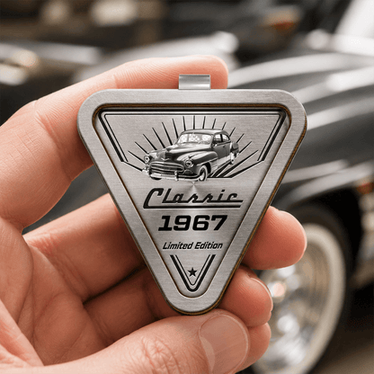 Personalized Classic Car Visor Clip, Custom Photo Retro Auto Accessory, Unique Gift for Car Lovers