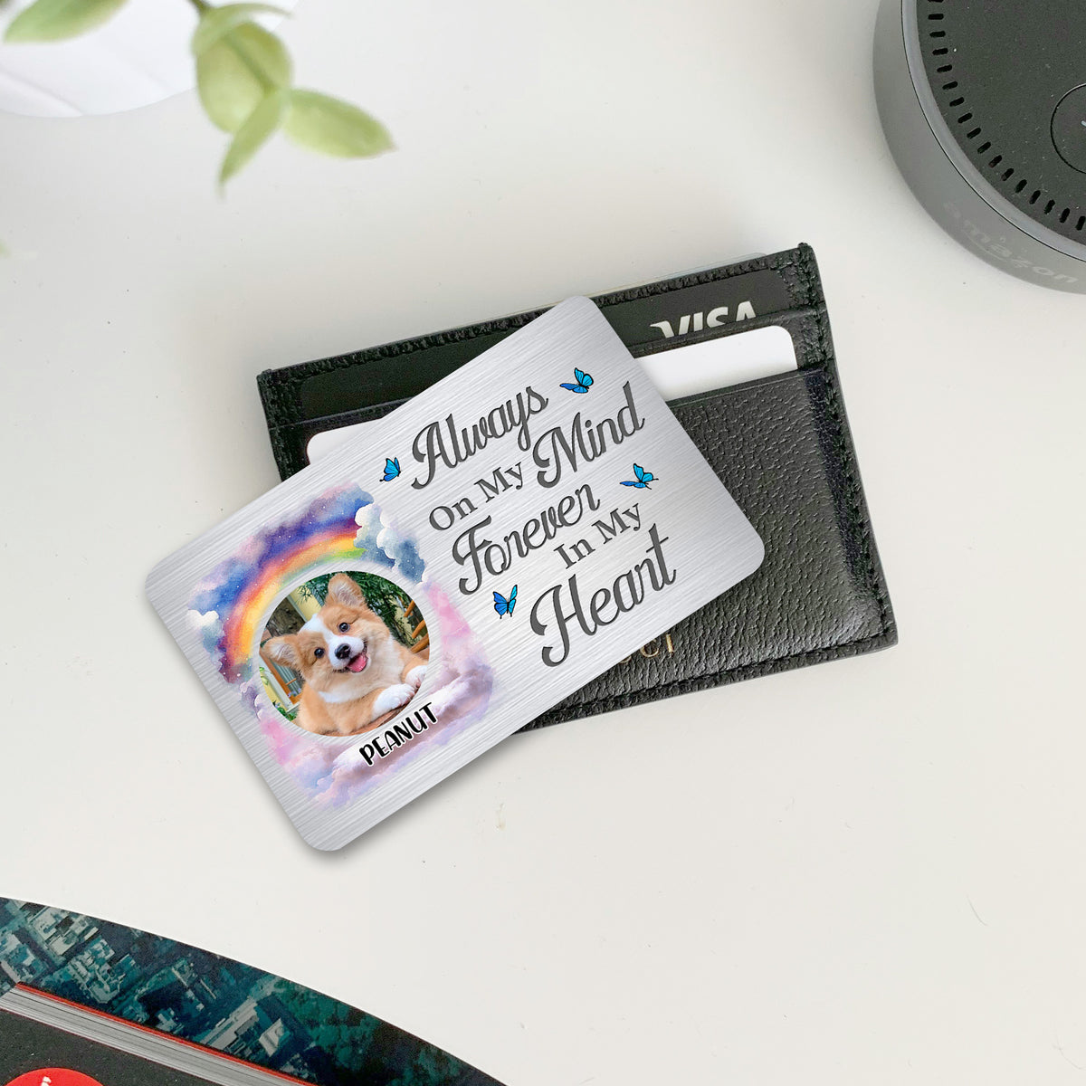Pet Memorial Metal Wallet Card – Personalized Design to Cherish Eternal Love for Pets