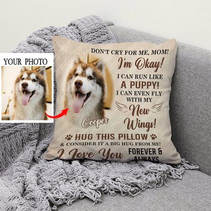 Love and Comfort – Custom Square Pillow Featuring a Pet’s Heartwarming Message – The Ideal Gift for Pet Lovers