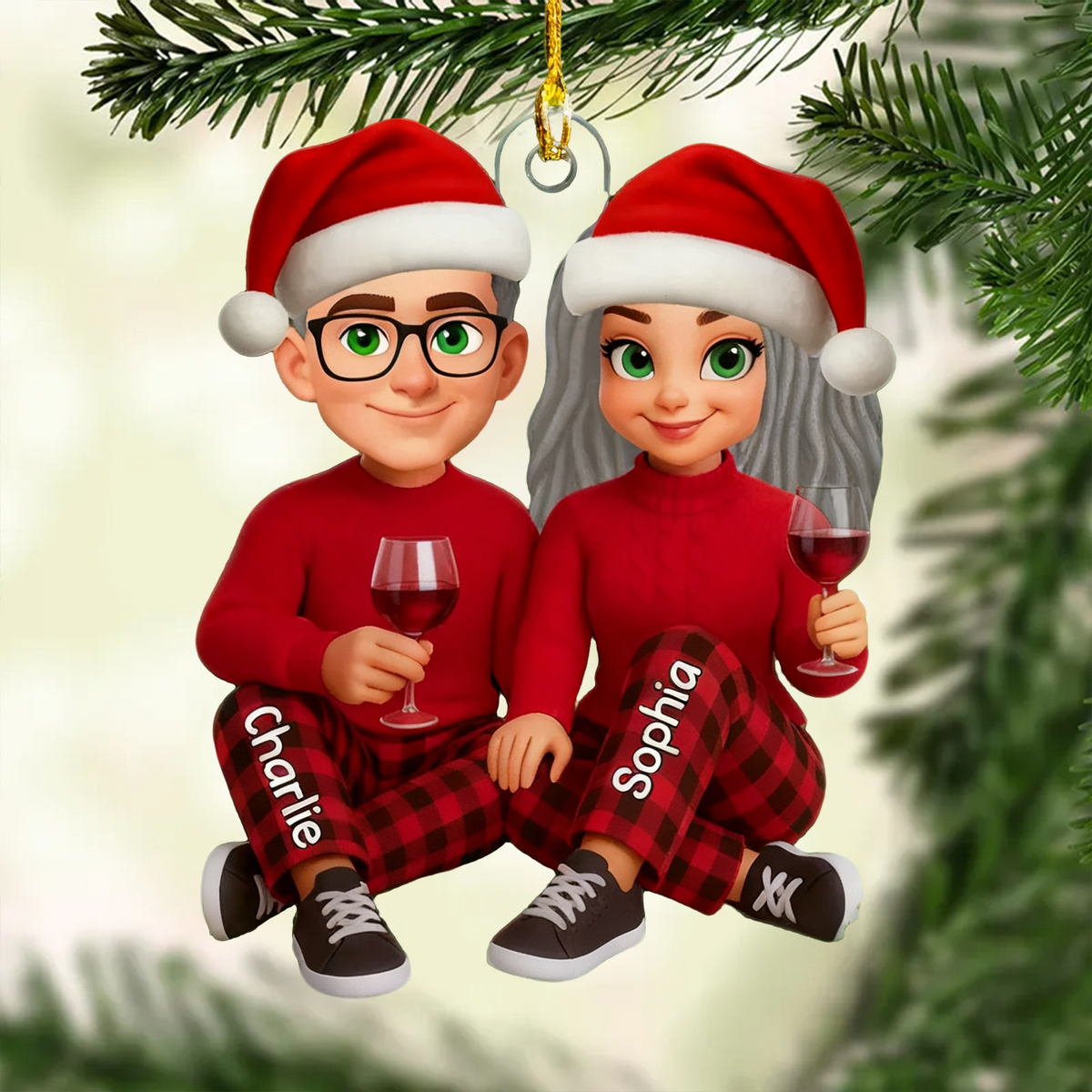 I'm Yours No Returns or Refunds - Personalized Christmas Acrylic Ornament - Gift for Couple