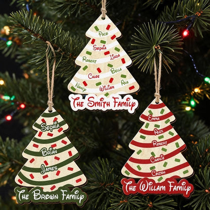 Personalized Wooden Ornament, Family Christmas Tree Keepsake for Festive Home Decor, Creative Gift