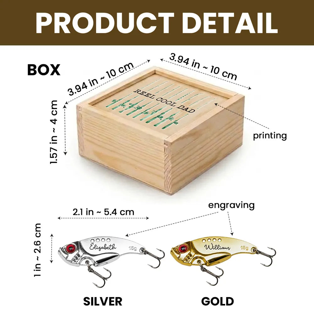 Custom Stainless Steel Fishing Lure with Fishing Rod Art, Creative Gift for Dad Who Loves Fishing