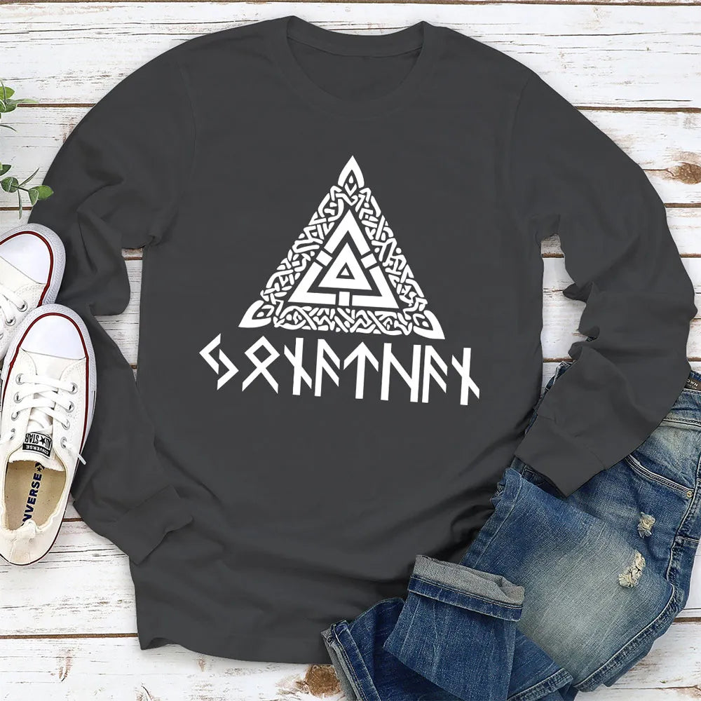 M Rune With Triangle Mystic Rune Triangle Classic Tee, Personalized Custom Graphic for Trav ...