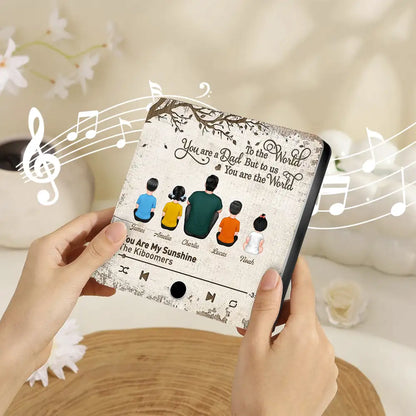 Father’s Day Acrylic Music Magnet – Personalized Back View Design with Name & Song – Gift to Dad
