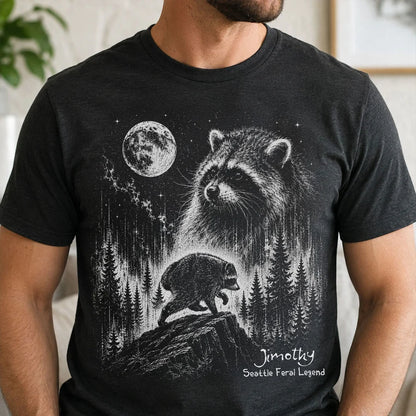 Viral Jimothy Raccoon Classic Tee, Personalized Cosmic Wildlife Shirt, Unique Gift for Animal Lovers