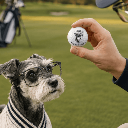Personalized Pet Photo Golf Ball, Upload Your Dog Picture, Custom Golf Gift for Dad, Husband or Golfer
