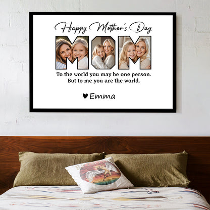 Personalized Mother's Day Poster - Custom Family Moments Canvas
