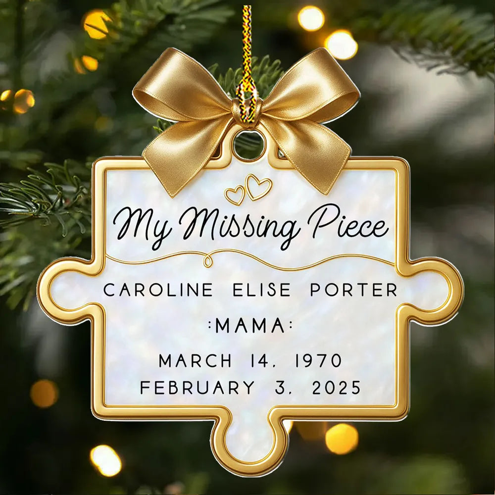 A Piece Of Us Gone - Personalized Custom Acrylic Ornament