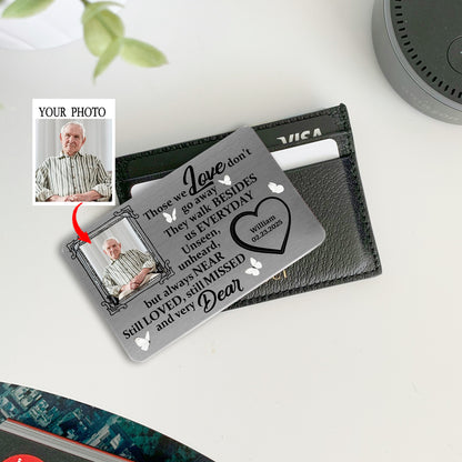 Custom Photo Wallet Card – Personalized Memorial Keepsake Metal Card
