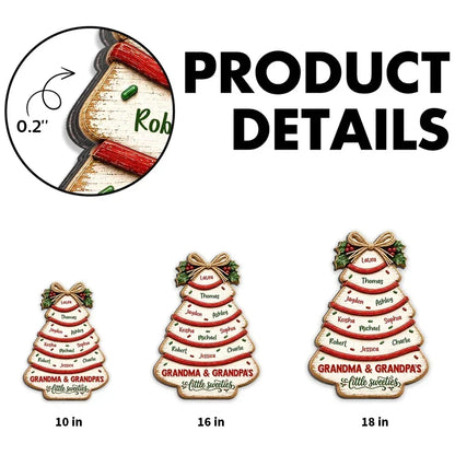 Personalized Wooden Sign, Grandma & Grandpa's Little Sweeties Decor, Unique Christmas Family Gift