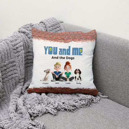 Custom Pet Family Square Pillow – Perfect Dog Lovers Gift