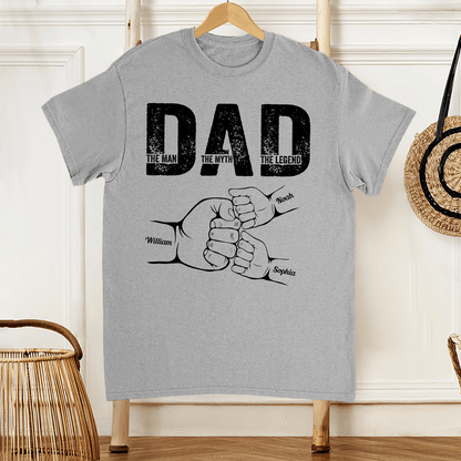 Personalized Dad Fist Bump Hat with Kids Names, Custom Father’s Day Gift for Dad, Grandpa or Papa