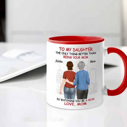 To My Daughter – Father or Mother & Daughter Back View Mug, Keychain, Canvas & More, A Heartfelt Gift from Dad or Mom for Mother’s Day or Birthday