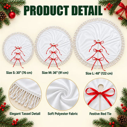 Personalized Plush Christmas Tree Skirt, Snowman Family Keepsake with Heartwarming Quote, Creative Gift for Families