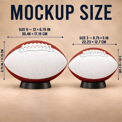 Personalized Leather Football Held in a Locker Room, Heartfelt Creative Gift for a Grandson Who Loves Football