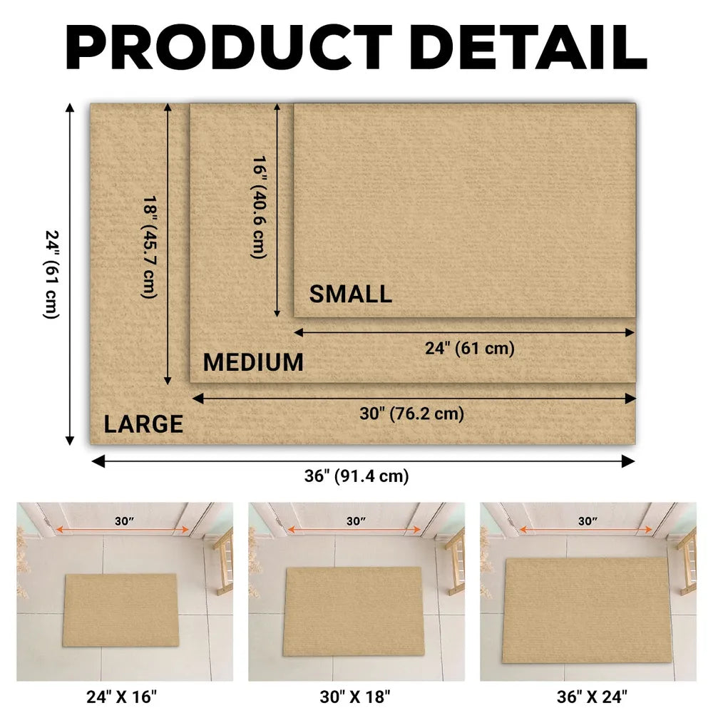 Personalized Standard Doormat, Backyard Oasis Design for Patio Entryway, Unique Housewarming Gift