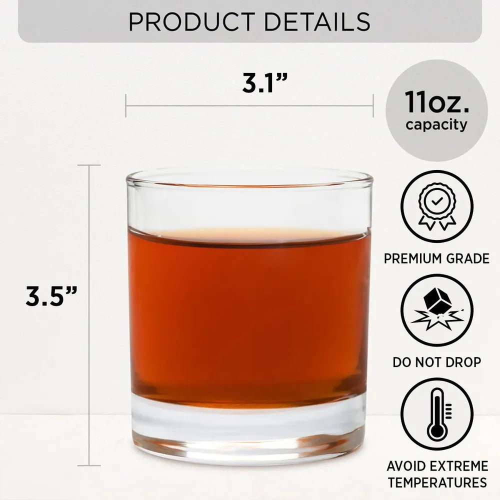 Watching My Son Be a Dad Whiskey Glass, Personalized Unique Gift from Mom with Cute Cartoon Art
