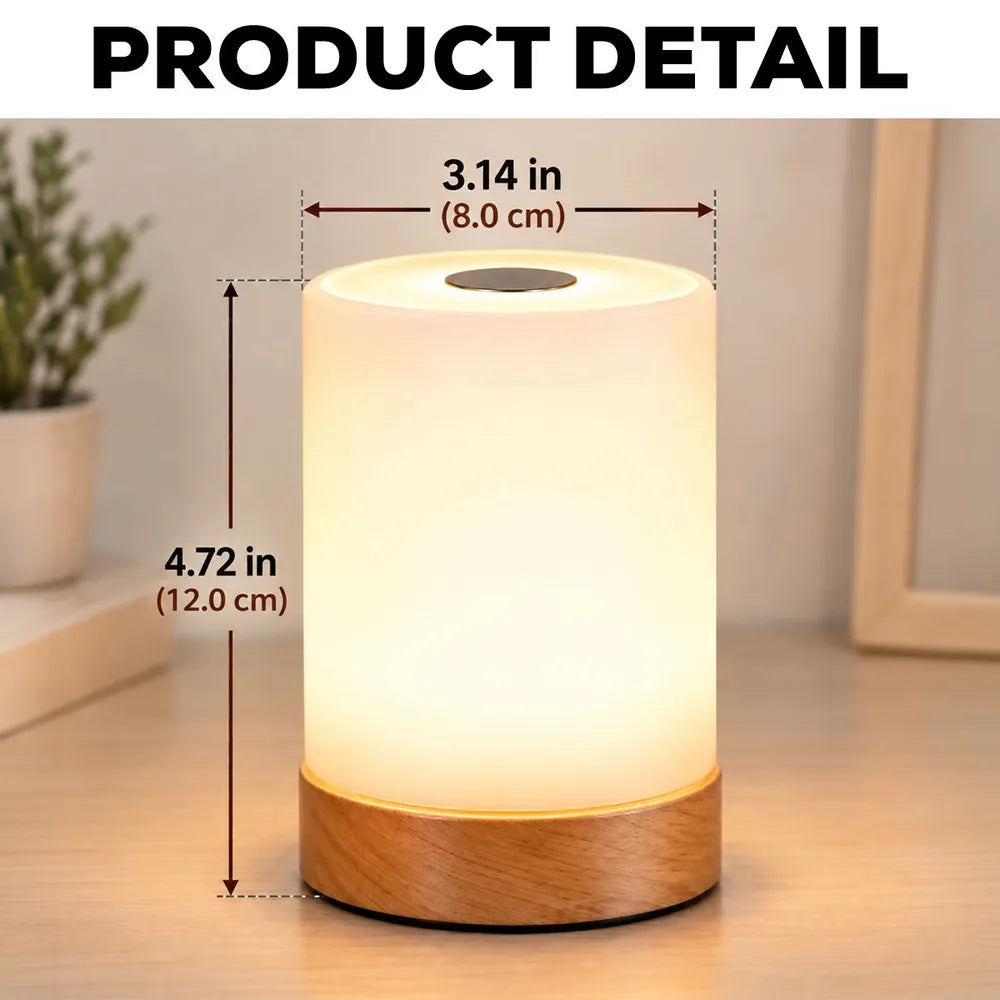 Dimmable Touch Table Lamp, Personalized Wildflower Glow for a Cozy Bedroom, Creative Gift for Her