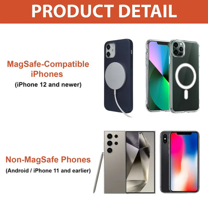 Personalized Acrylic Magnetic Phone Grip with Couple Back View and Love Quote, Unique Gift for Him or Her