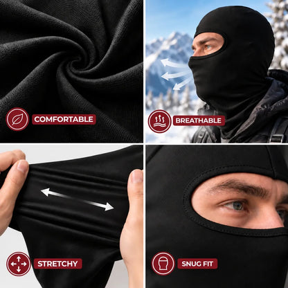 Funny Emoji Ski Mask Balaclava Face Mask, Ski Buddies Posing on a Snowy Mountain, Personalized Creative Gift