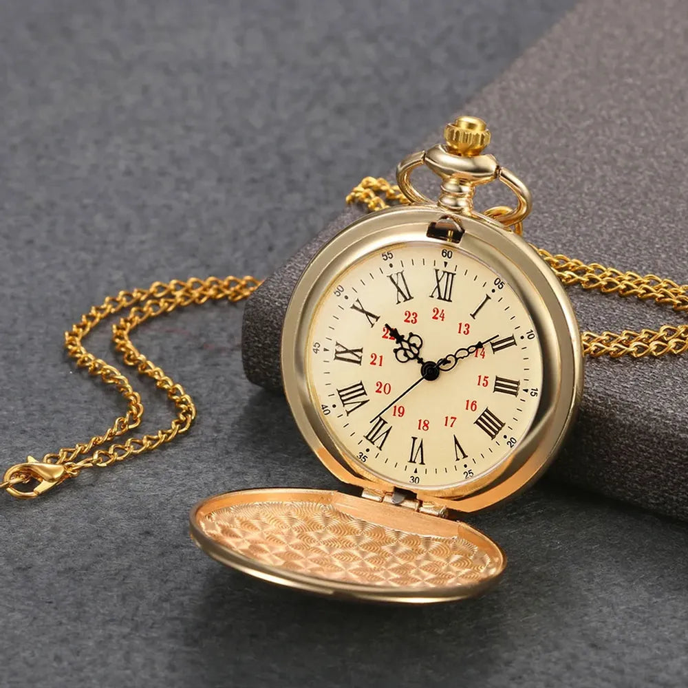Personalized Pocket Watch with Father Son Fist Bump, Black and Gold Unique Gift from Dad