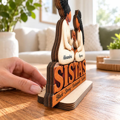 Personalized Wooden Plaque, Pinky Promise Besties in Warm Neutrals, Unique Friendship Gift for a Close Friend
