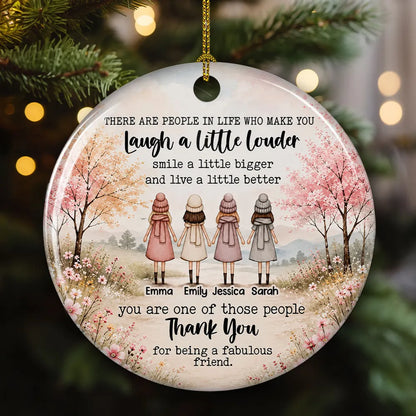 Pastel Friendship Ceramic Ornament, Friends Together, A Unique, Creative Personalized Gift with a Heartfelt Quote