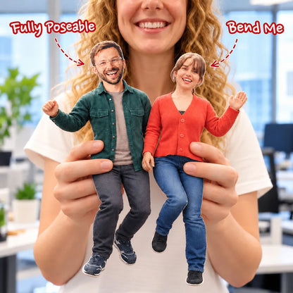 Personalized Photo Squishy Plush Doll, Handheld Poseable Mini Me, Unique Gift for Friends