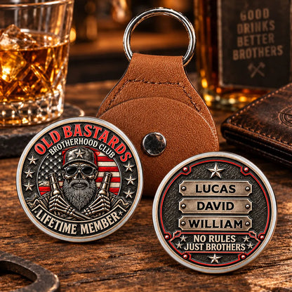 Brotherhood Pocket Hug with No Rules Just Brothers Message, Unique Personalized Gift for Brother