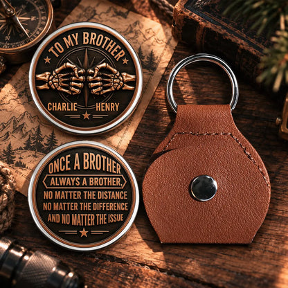 Personalized 3D Printed Pocket Hug, Skeleton Fist Bump Design, Unique Gift for Brother