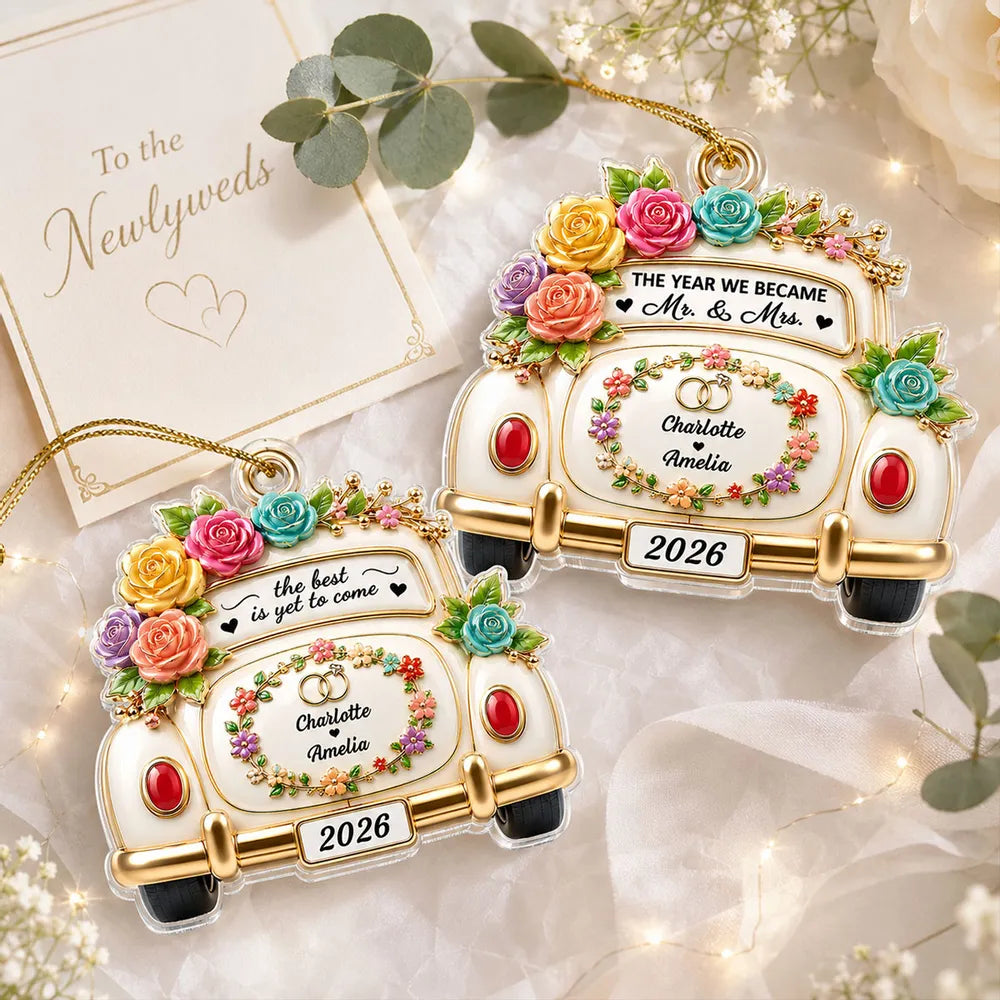 Personalized Acrylic Ornament, The Year We Became Mr. & Mrs., Unique Gift for Couple