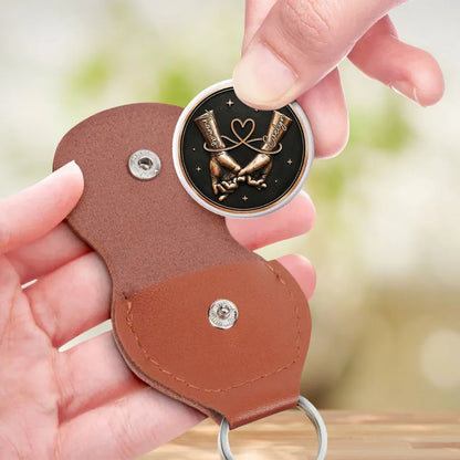 Personalized Pocket Hug with Linked Hands & Heart, Unique Gift for Partner, Everyday Keepsake