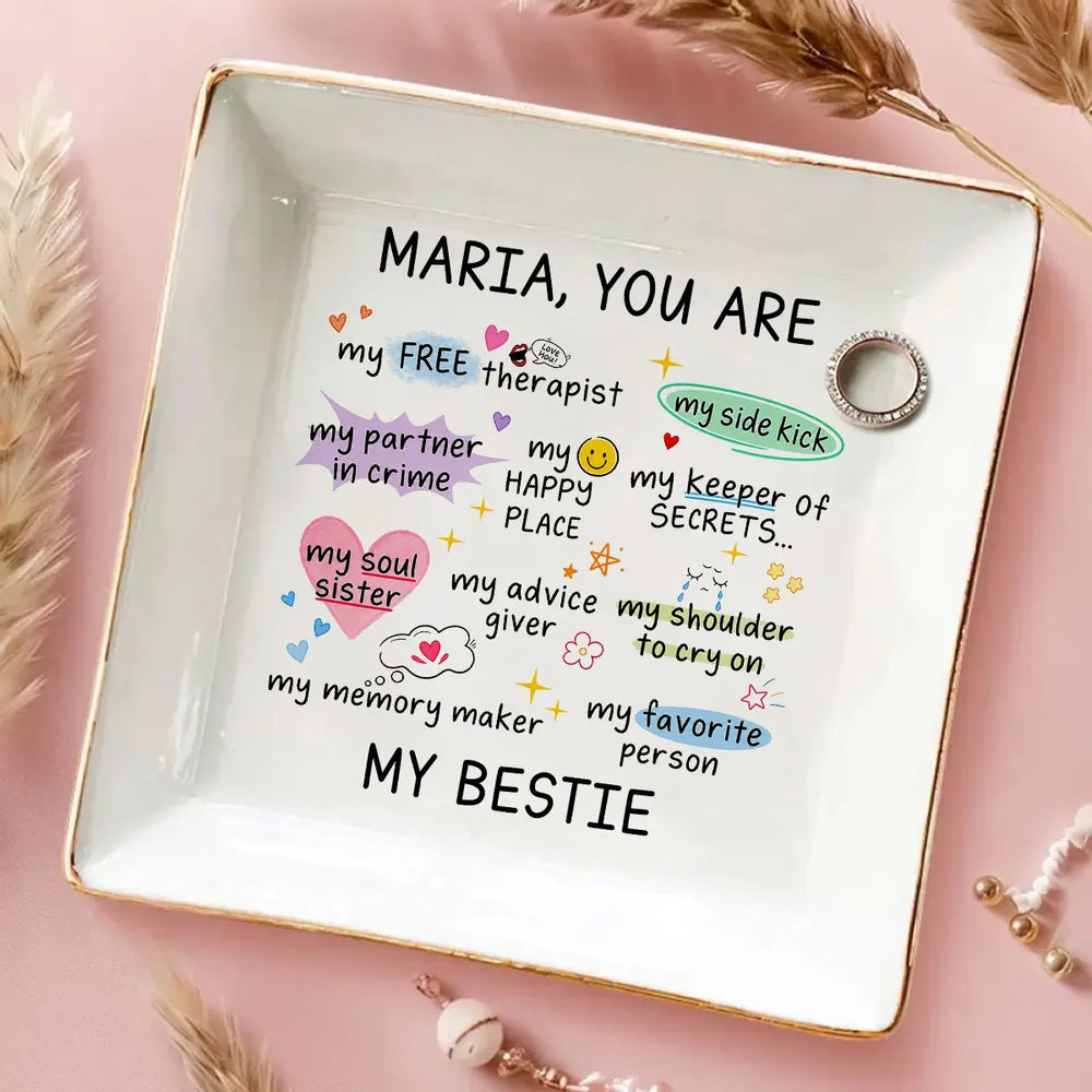 Personalized Jewelry Dish, Favorite Person Design, Unique Creative Gift for Friend