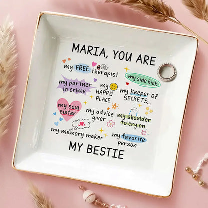 Personalized Jewelry Dish, Favorite Person Design, Unique Creative Gift for Friend