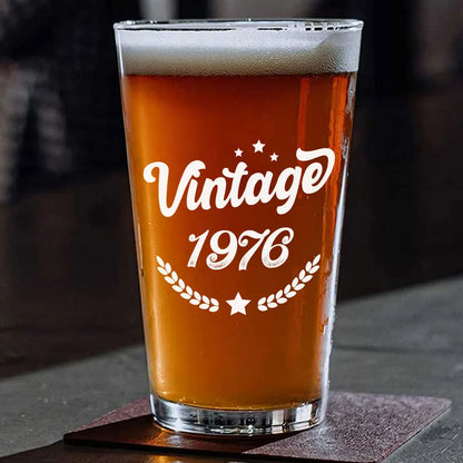 Personalized Beer Glass with Legend Vintage Design, Unique Creative Gift for Men, Boss & Coworker