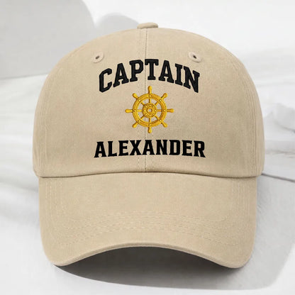 Custom Washed Denim Baseball Cap for Sailing Captain, Creative Gift for Days at Sea