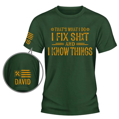 Personalized Dual Print Classic Tee, Custom Fix It Humor Shirt, Unique Creative Gift for Dad or Husband