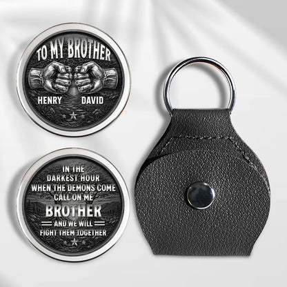 Custom Pocket Hug for Brother, Call On Me Quote Token, Creative Gift for Family Bond
