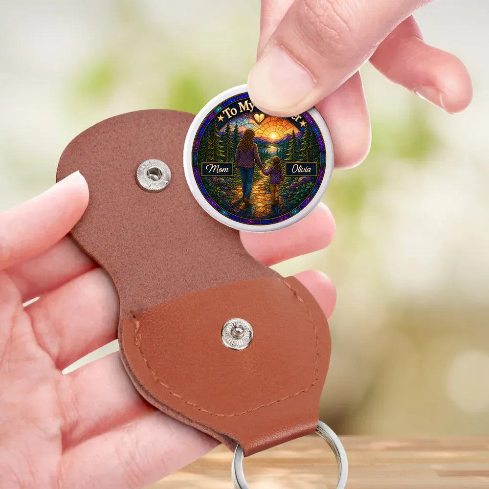 Personalized Pocket Hug with Father & Son Sunset Journey, Unique Gift for Son to Carry
