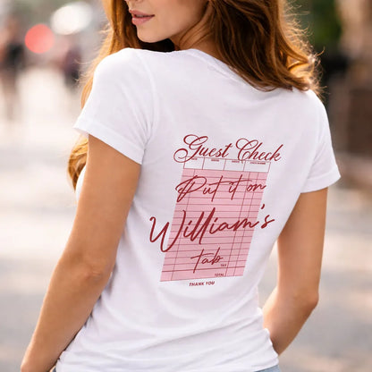 Personalized Dual Print Classic Tee, Pink Spoiled Wife Humor Shirt, Unique Gift for Wife