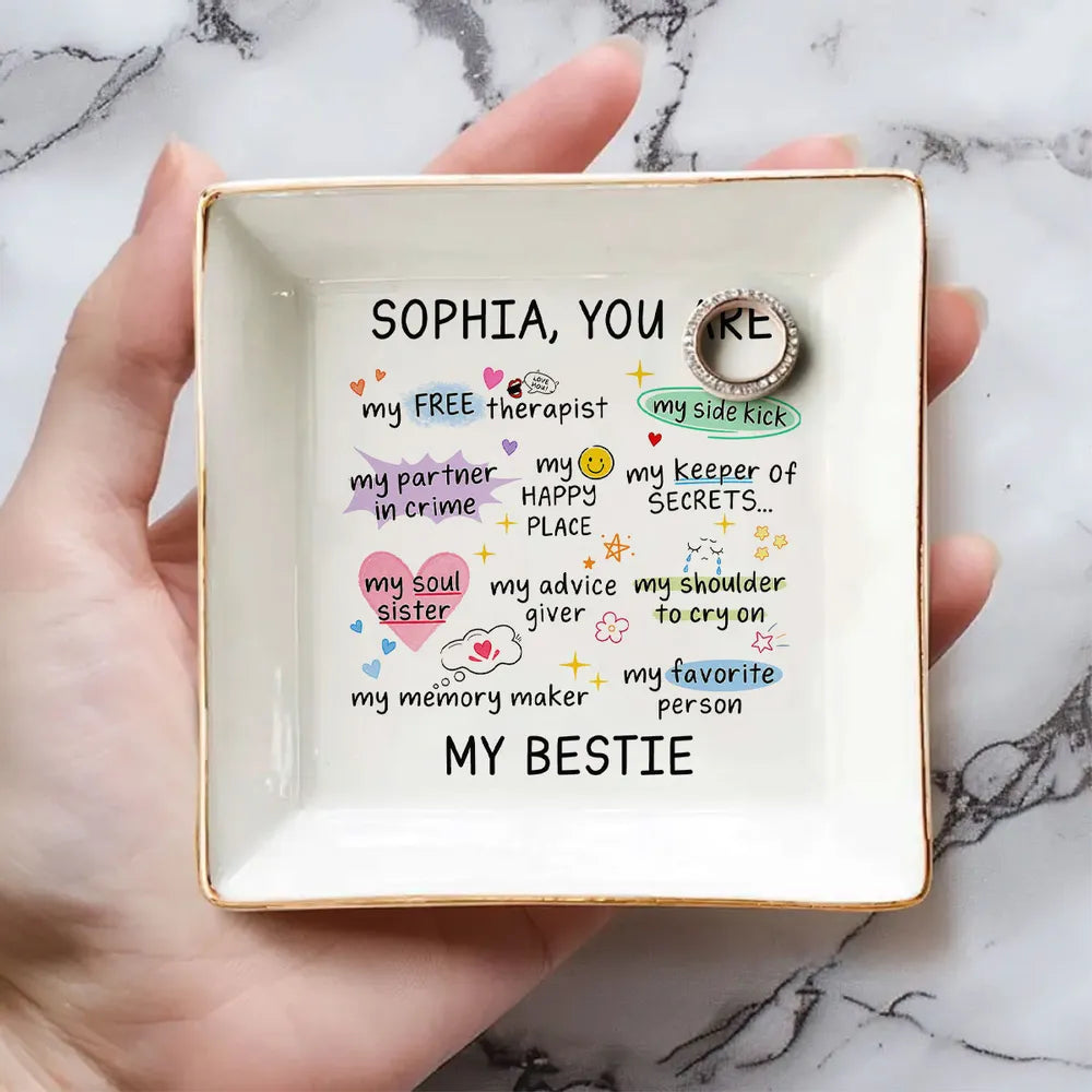 Personalized Jewelry Dish, Favorite Person Design, Unique Creative Gift for Friend