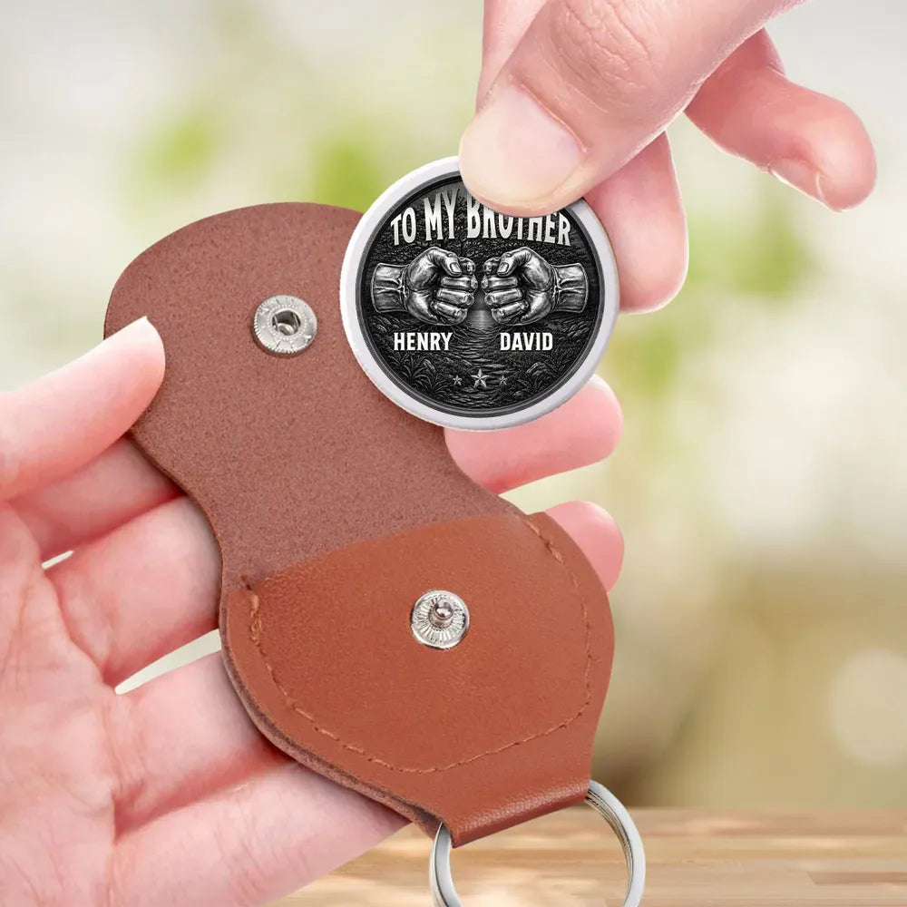 Custom Pocket Hug for Brother, Call On Me Quote Token, Creative Gift for Family Bond