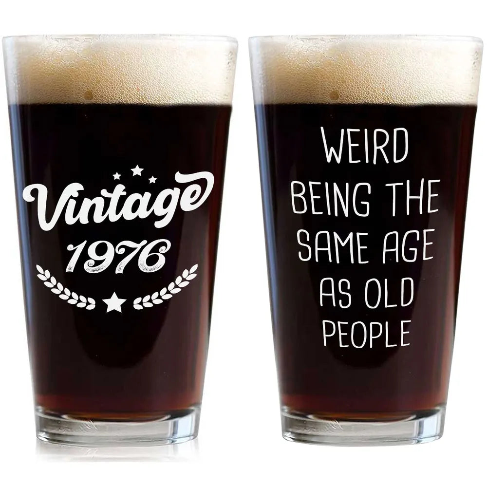 Personalized Beer Glass with Legend Vintage Design, Unique Creative Gift for Men, Boss & Coworker