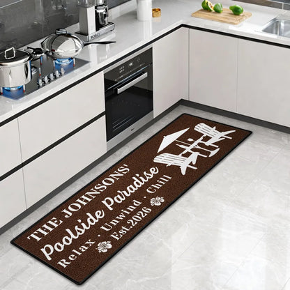 Personalized Standard Doormat with Relax Unwind Chill Patio Design, Creative Gift for Outdoor Entryway